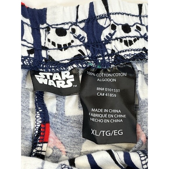 MEN’S STAR WARS CHRISTMAS STORM TROOPER IN SANTA HATS COTTON PAJAMA‎ PANTS SZ XL - Picture 3 of 7